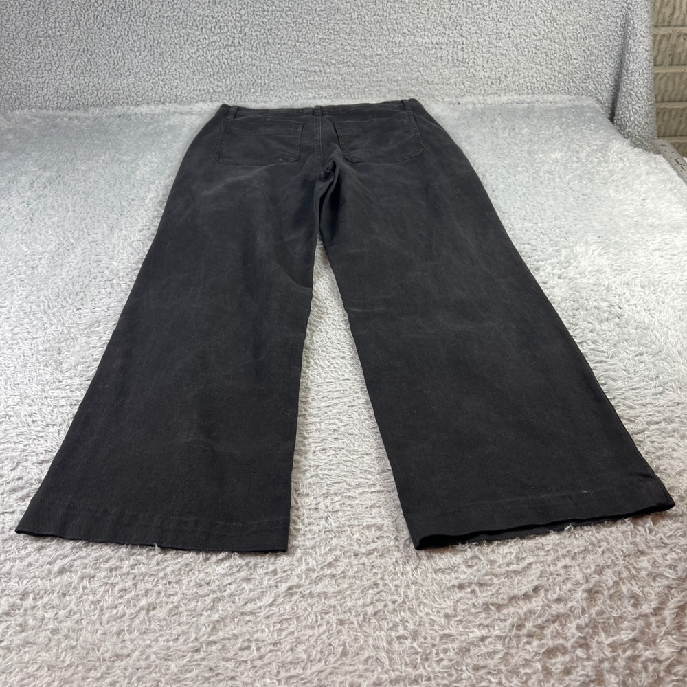 Royalty For Me Black Wide Leg Crop Pants Womens Size 10 High Rise Patch Pocket - Picture 10 of 11